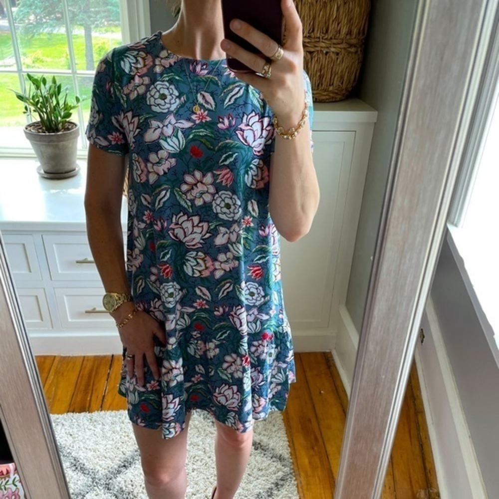 Loft floral flounce swing dress. - Picture 5 of 16